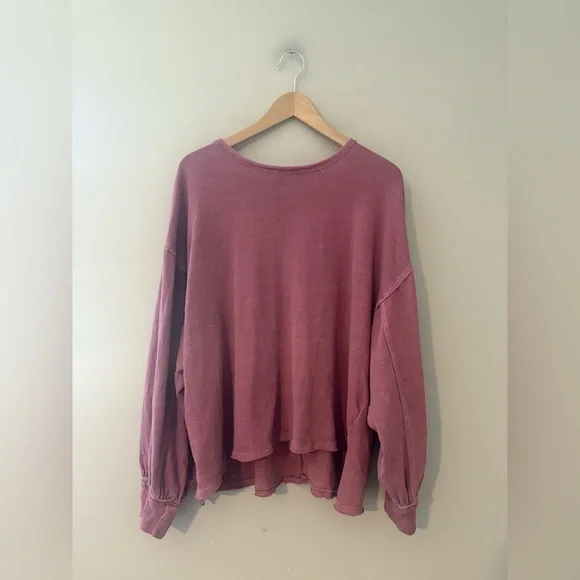 Free People We The Free Ready‎ For This Recycled Cotton Tee in Mauve - Picture 2 of 4